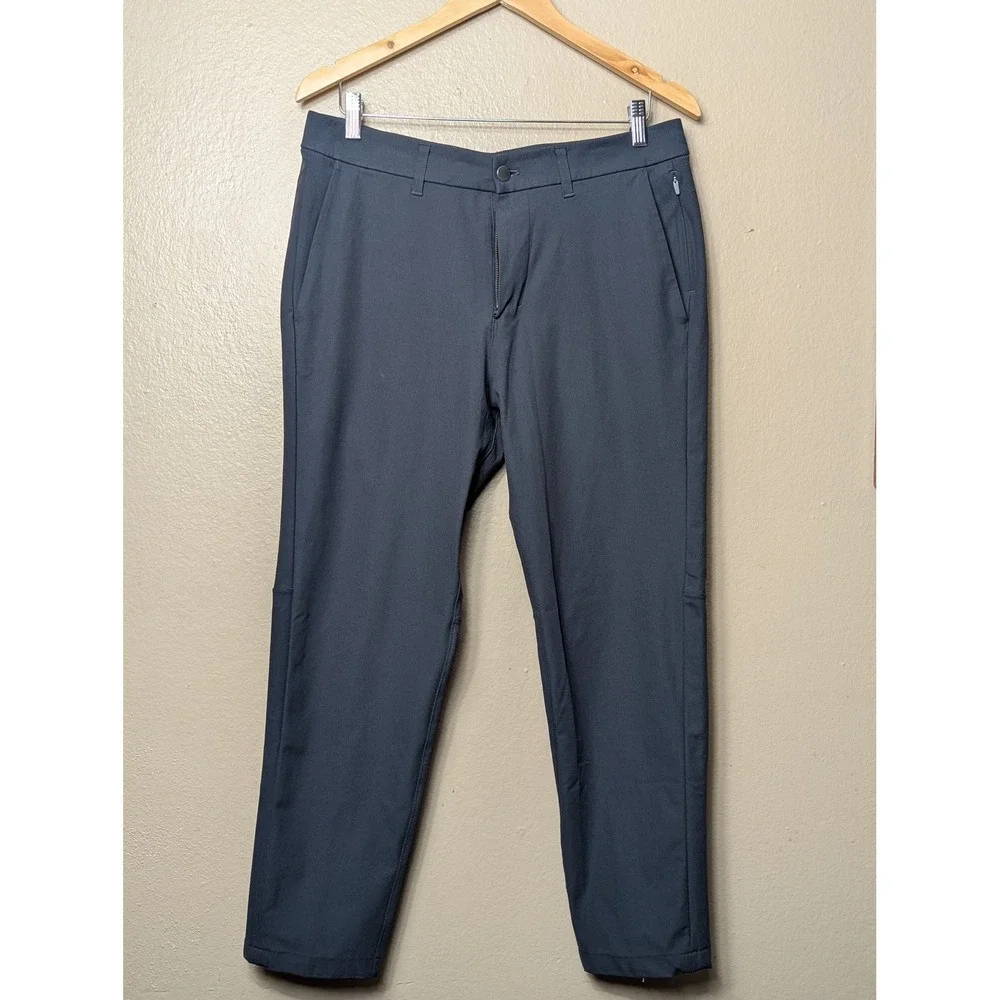 Lululemon Commission Pant Slim Mens 32 Dark Grey Tech Commuter Golf Trousers